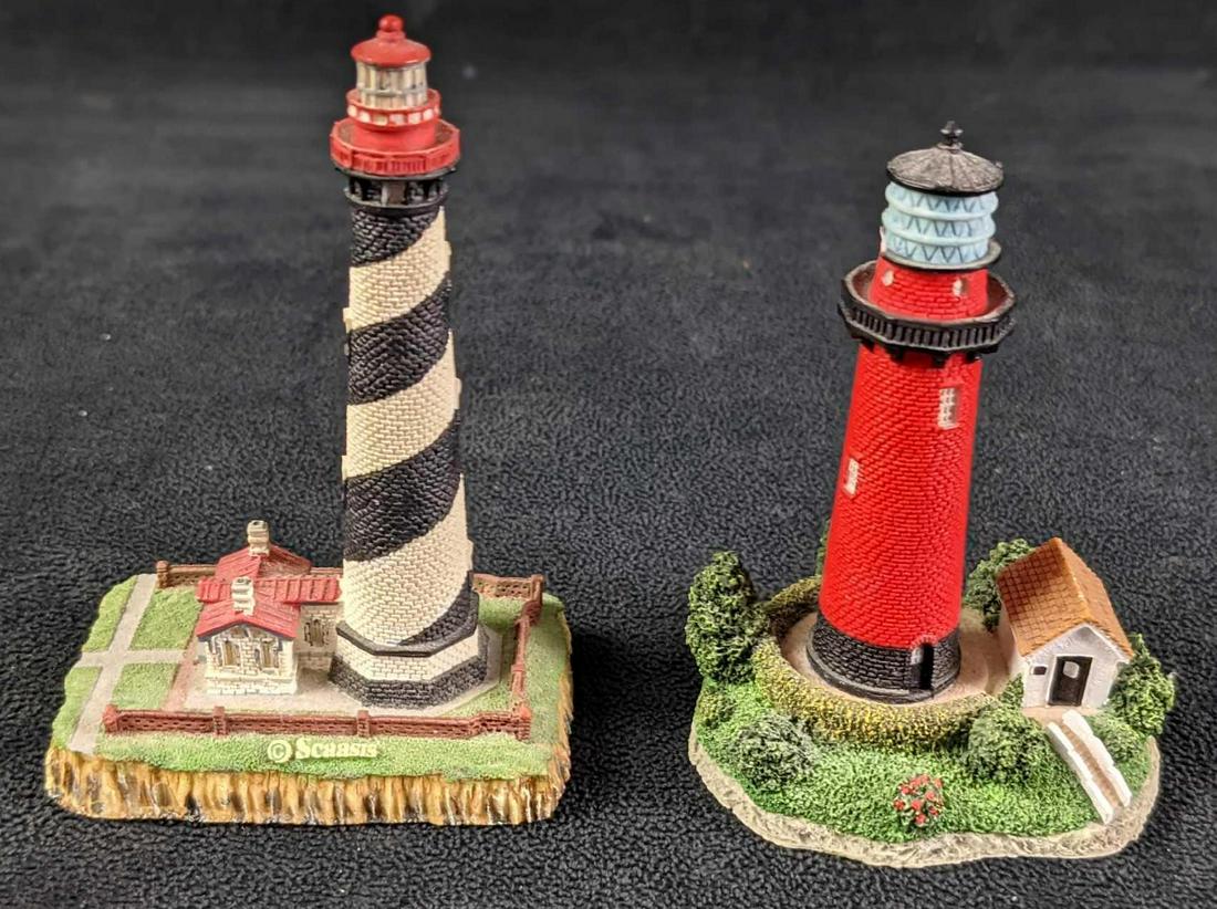 Two Resin Lighthouse Figurines Jupiter & St Augustine (1 of 6)