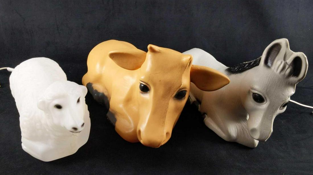 General Foam Plastics Illuminated Cow Lamb Donkey: Embrace the holidays with the General Foam Plastics Illuminated Cow, Donkey, And Lamb. Made of durable weather-resistant polyresin that will last for season's to come, this fun and festive set will ma