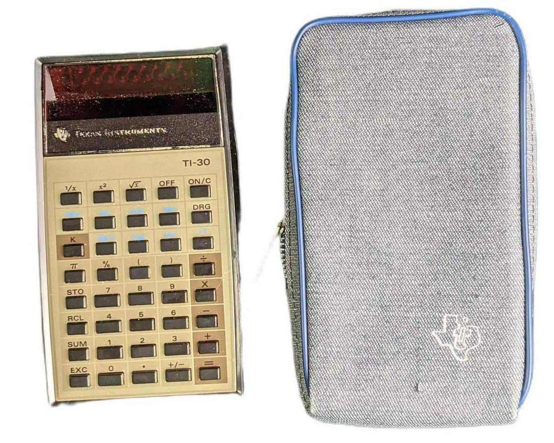 Vintage 70's Texas Instruments TI-30 Calculator Red LED (1 of 5)