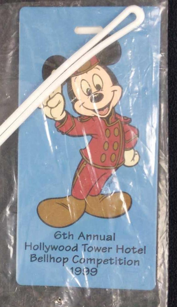 Disney Cast Exclusive Tower Of Terror Bellhop: Disney Cast Exclusive Tower Of Terror Bellhop Competition Luggage Tag. Was given away only to Disney cast members at Disney's Hollywood Studios' yearly "Bellhop Competition" Still in the original wrap
