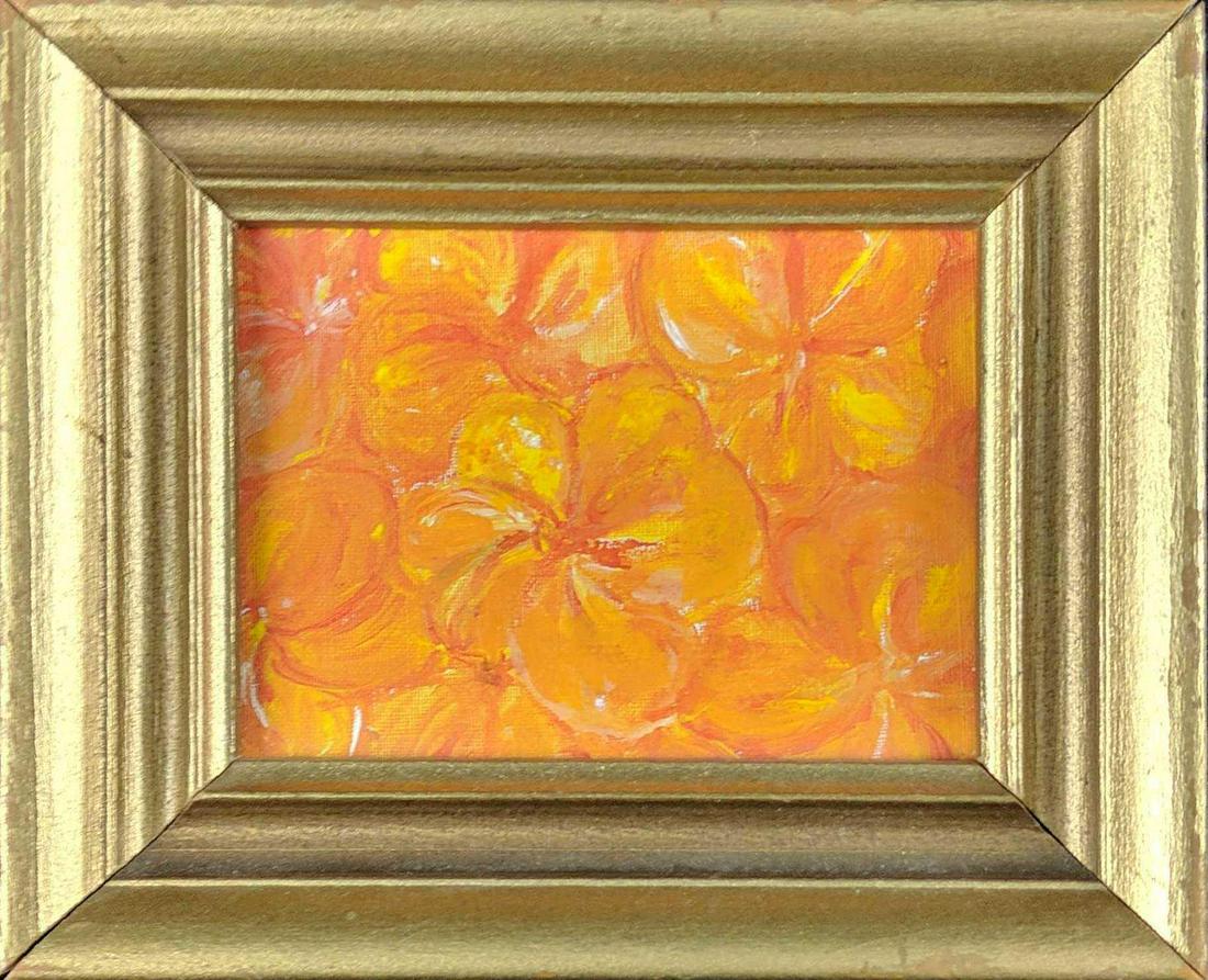 Mini Hand Painted Original Oil On Canvas Flowers (1 of 3)