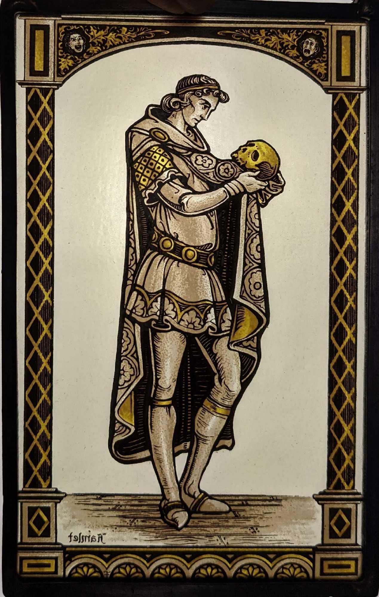 Faux Stained Glass Shakespeare Hamlet (1 of 3)
