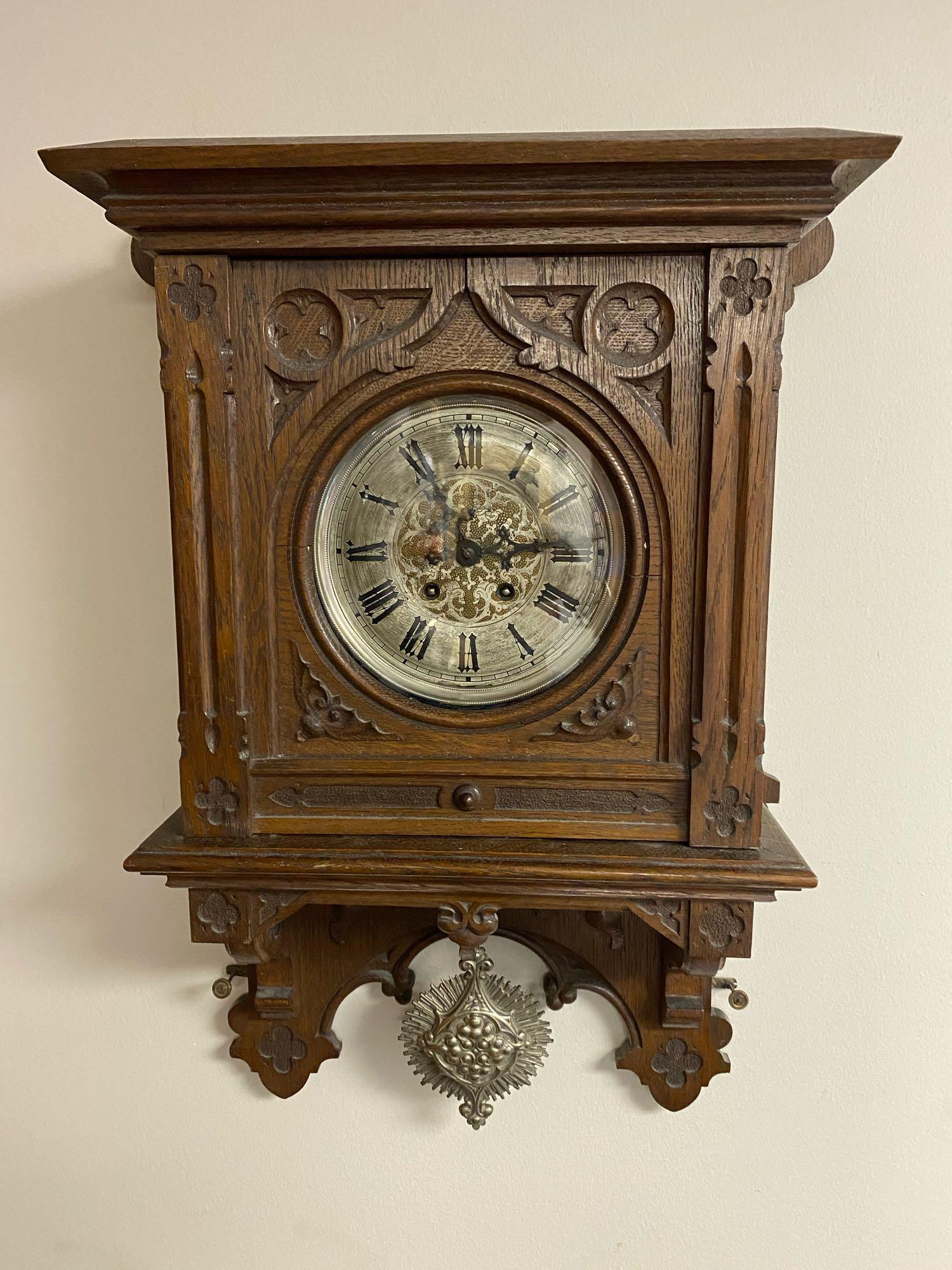 Antique German Lenzkirch Model # 26 Mechanical Pendulum: This Antique Time piece is in none working order with some minor scratches to the wood can be expected on this 100 yr old clock damaged pendulum rod as shown in pictures . Please view all our pictures