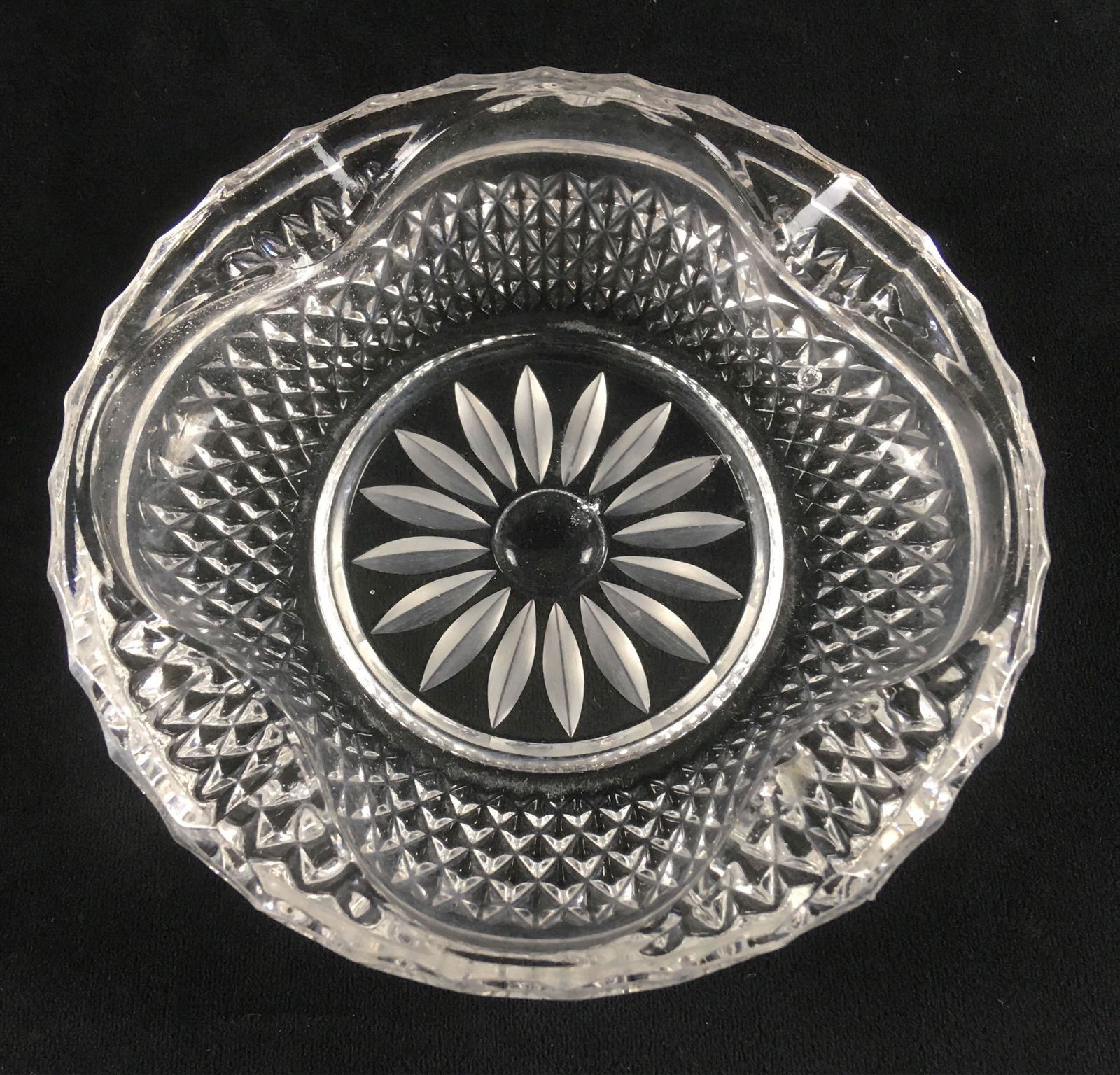 Vintage Cut Crystal Ashtray (1 of 4)