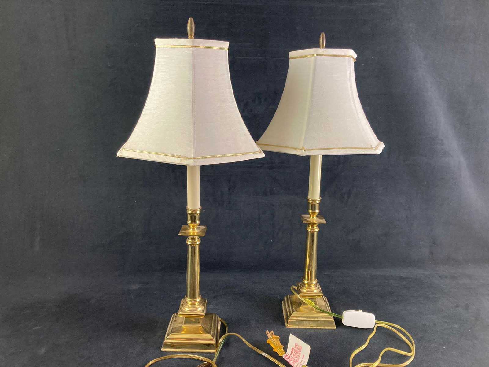 Two Gold Desk Lamps (1 of 3)
