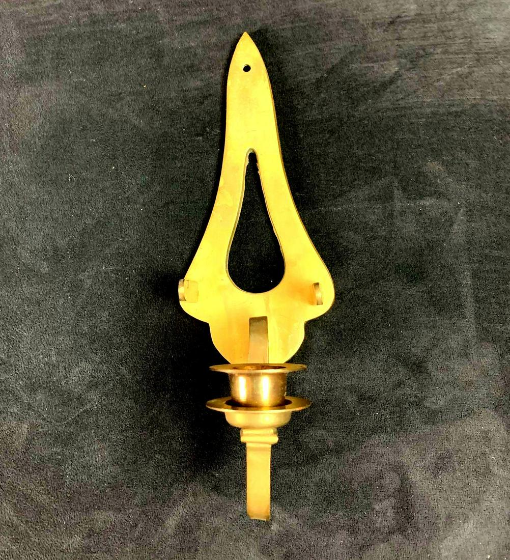 1 Brass Candle Wall Sconce (1 of 3)