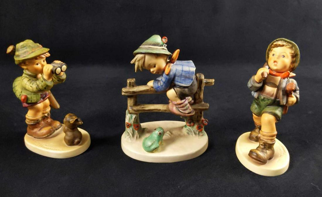 Vintage Goebel Hummel Boy Figurines Lot Of Three (1 of 9)
