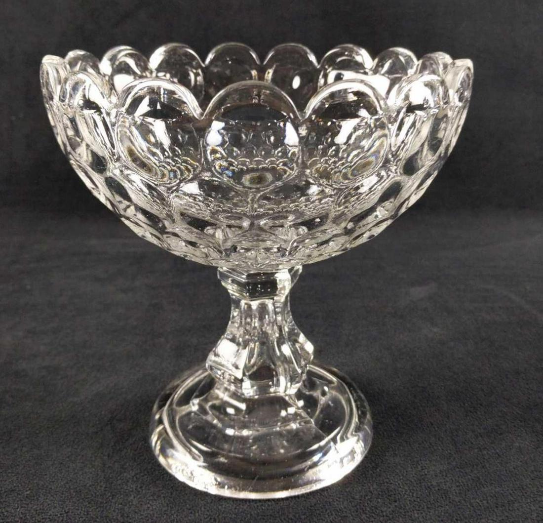 Vintage Flint Glass Pedestal Compote (1 of 8)