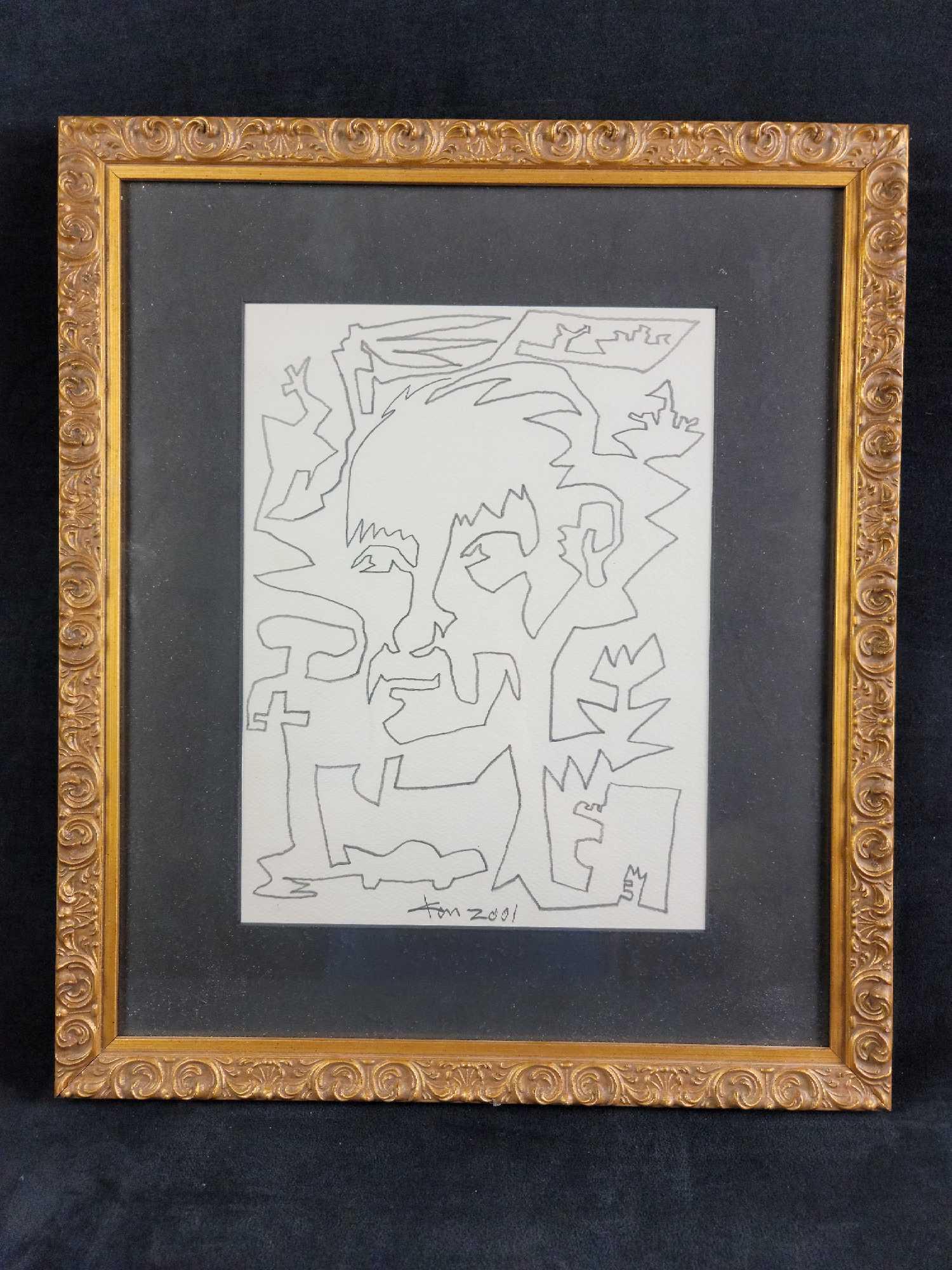Drawing Signed by Ken Hiratsuka 2001 Framed Art (1 of 7)