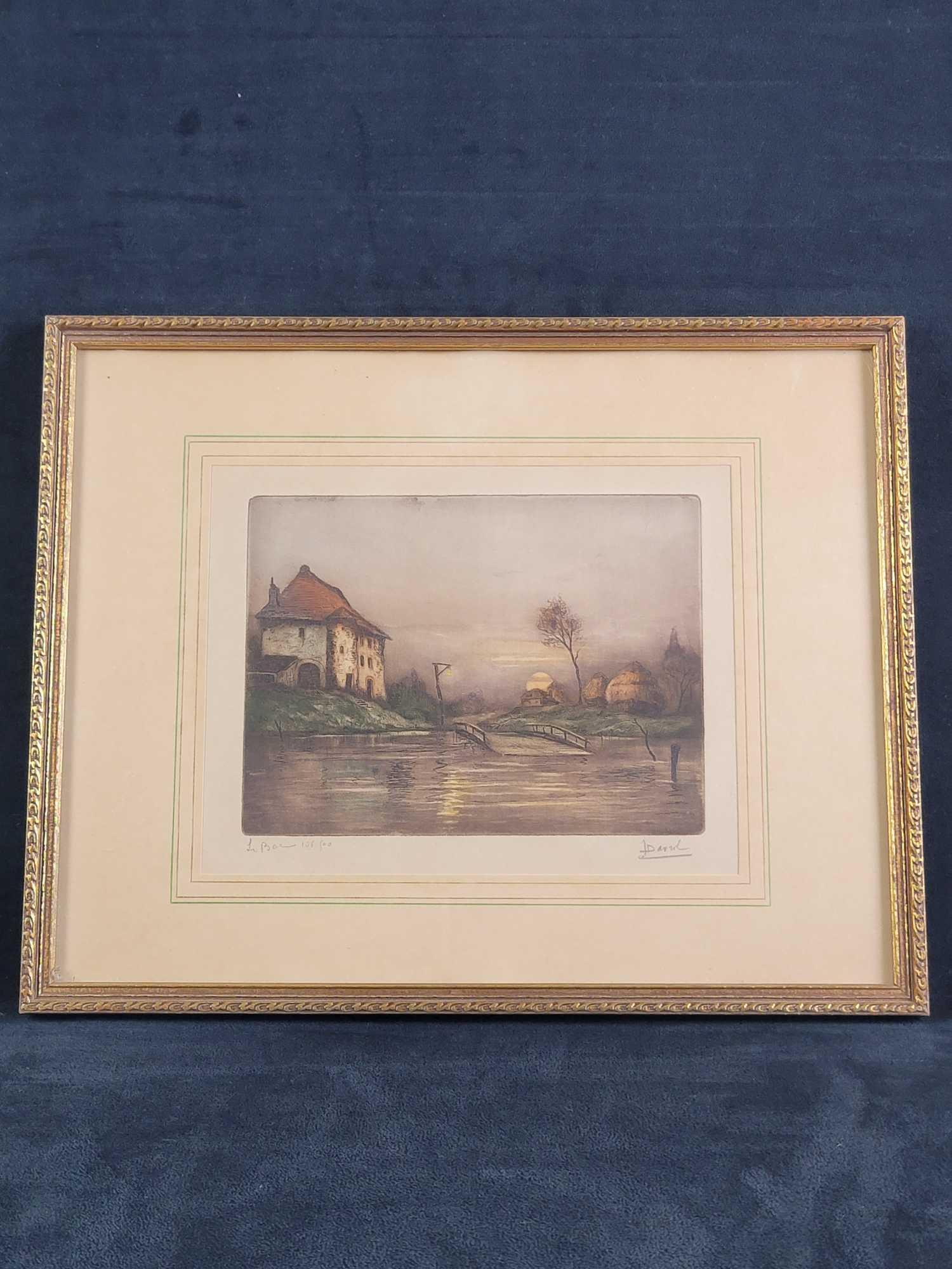 Colored Etching Landscape Print (1 of 8)