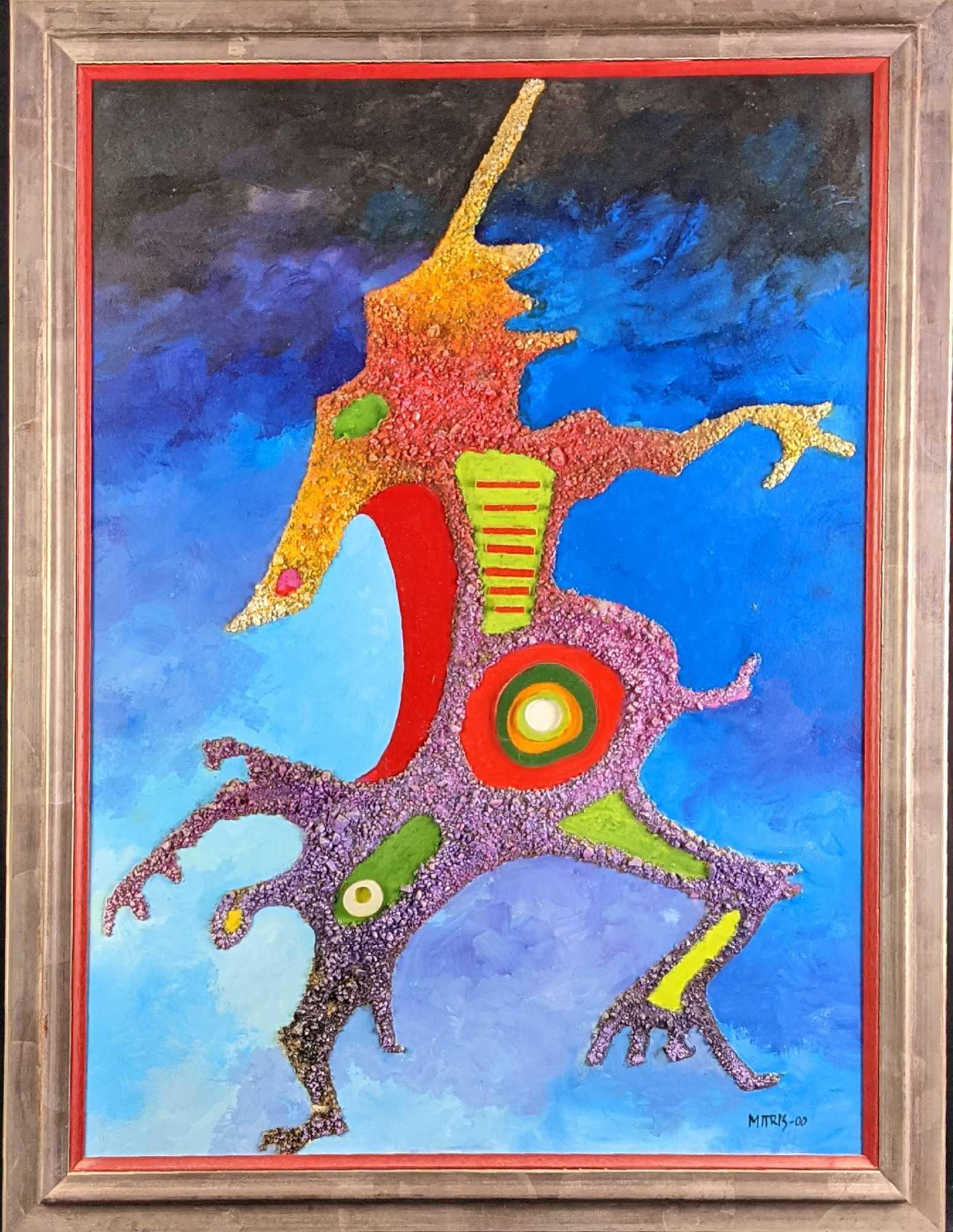 Original Mixed Media Abstract Art By Laimon Mitris: Original Mixed Media Abstract Art By Laimon Mitris Delicate Balance Name:Delicate Balance Year:2000 Size:25" x 1 1/2" x 33 1/2" Weight:6.5lbs. Please see the images as they are part of the description