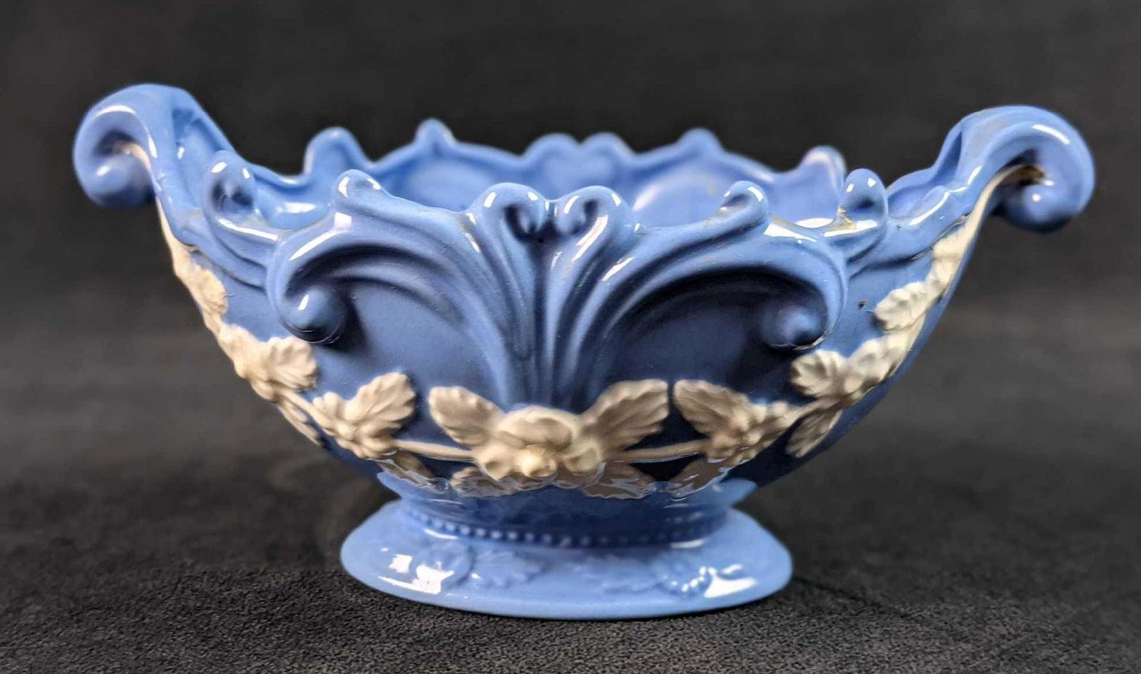 Hand Painted Japanese Ceramic Pedestal Bowl (1 of 7)