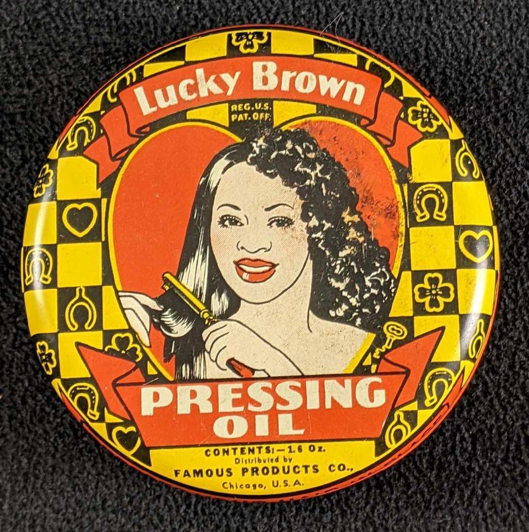 1930s Black Americana Lucky Brown Pressing Oil (1 of 6)