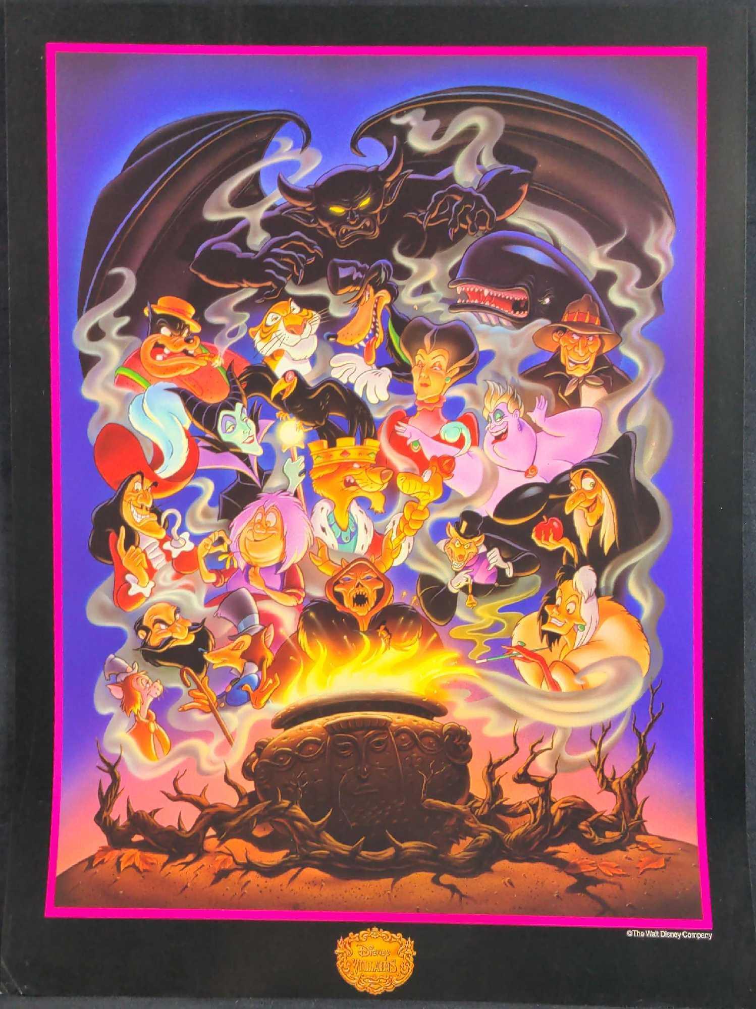 Rare Disney Villains Offset Lithograph B (1 of 7)