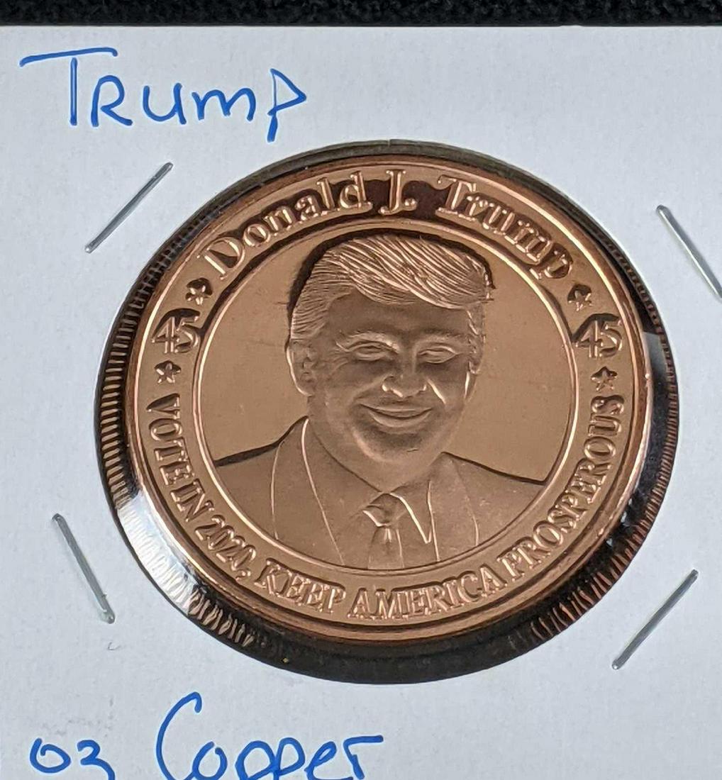 Donald J. Trump 2020 Fine Copper Coin Trump 45 (1 of 3)