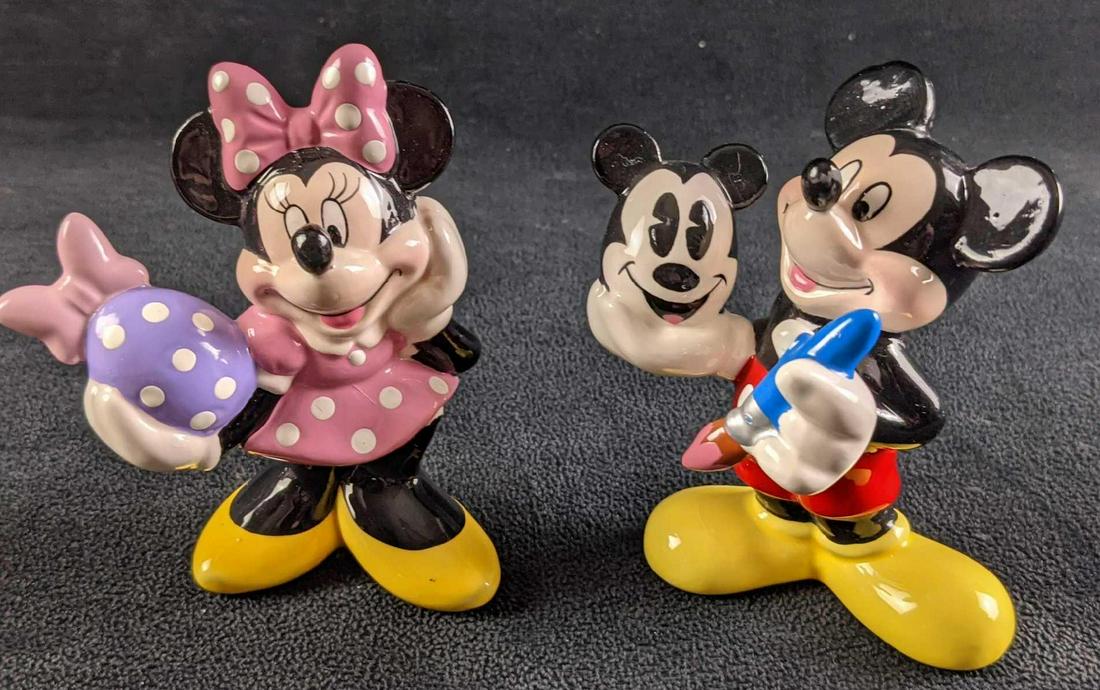 Disney Mickey & Minnie Ceramic Figurines Easter Eggs (1 of 8)