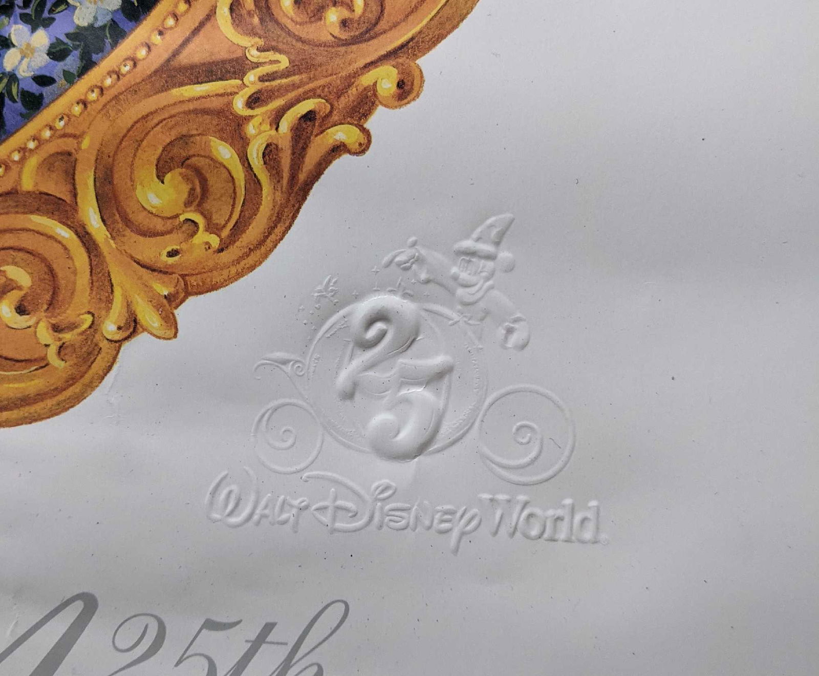 Disney Worlds 25th Anniversary Poster: Disney Worlds 25th Anniversary Poster This poster is a beautiful 25th-anniversary poster. The poster is curled from being rolled up but it has no rips or tears. this poster is 16in x 20in *other items