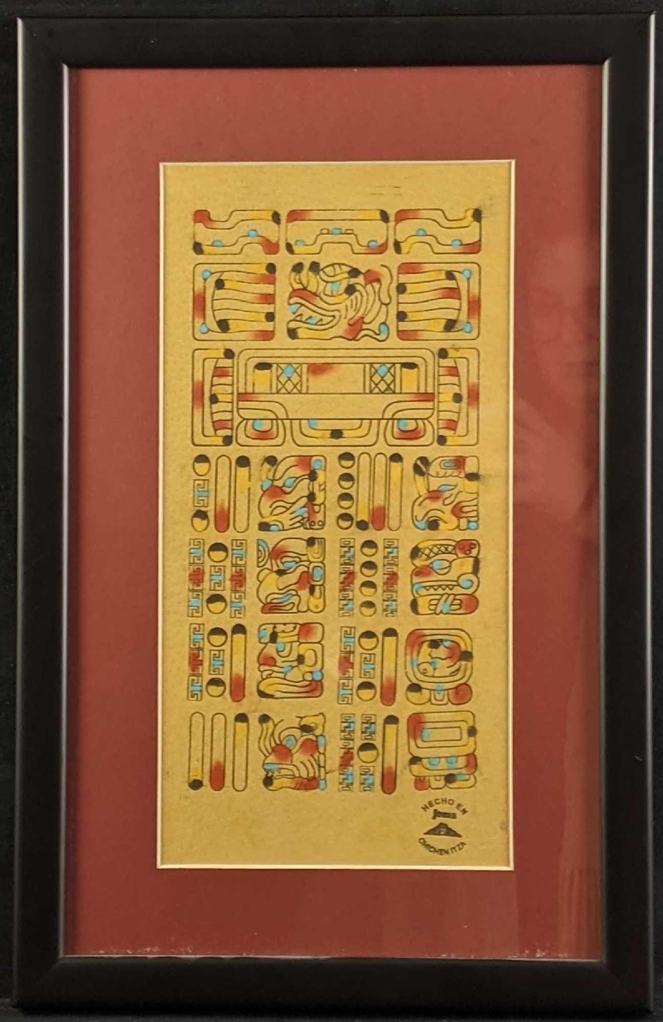 Mayan Calendar Art Framed With Information: Mayan Calendar Art Framed With Information This is a calendar with significant dates on it from the company Jema who reproduce Mayan Calendar dates. This is a framed work that comes with information a