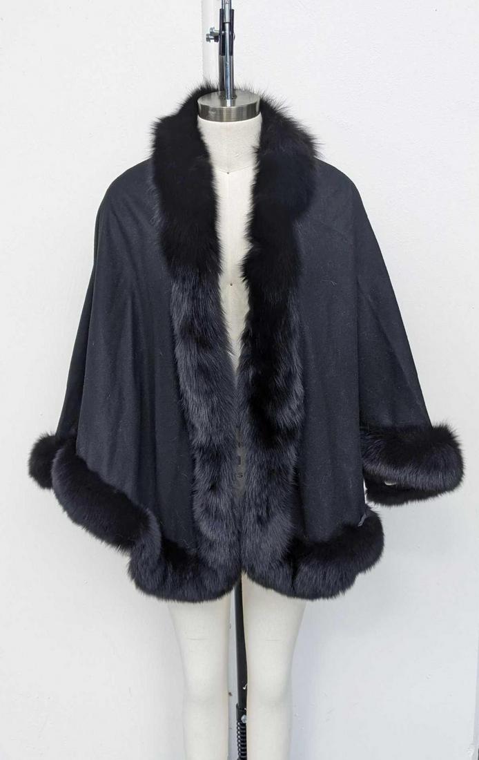 Fox Fur Trimmed Shawl (1 of 6)
