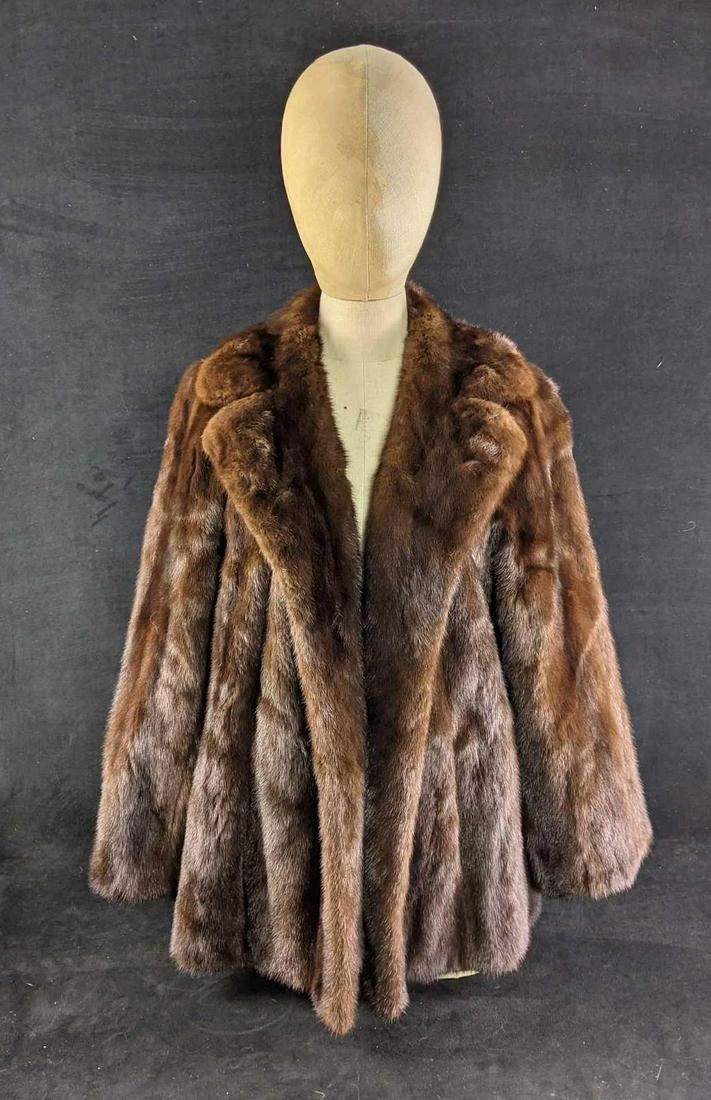 Vintage Brown Fur Coat (1 of 4)