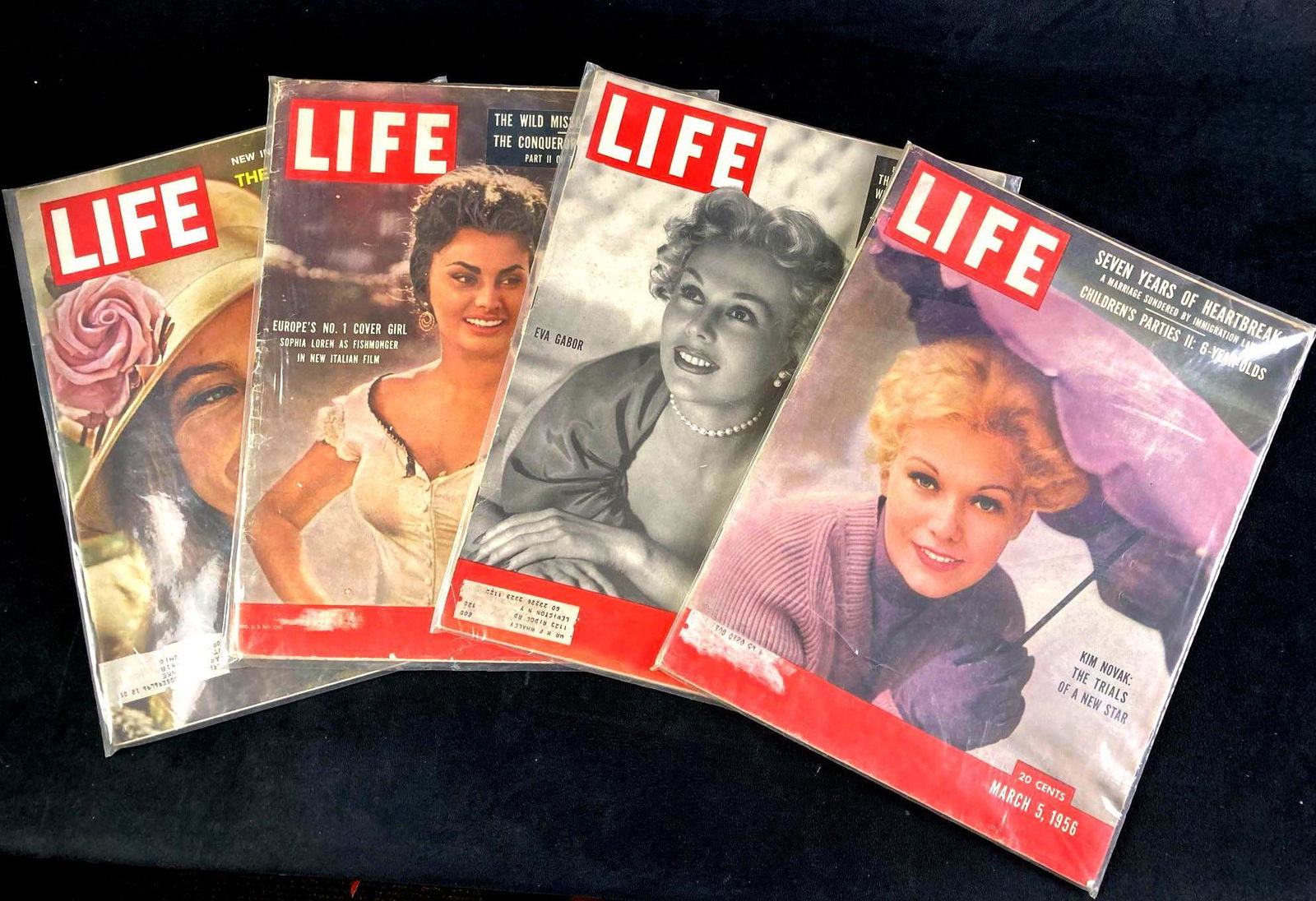 Set of (4) Life Magazines 1950's (1 of 5)