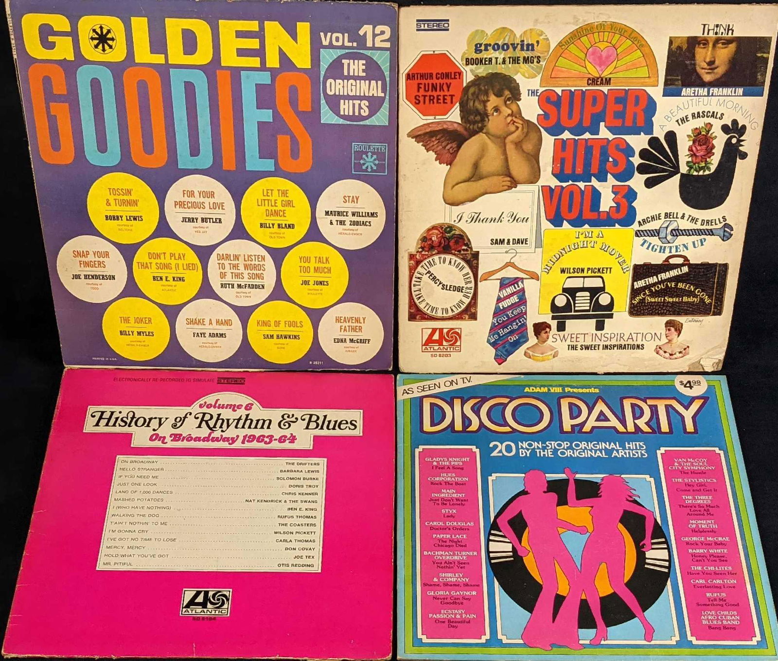 Four Vinyl LP Records Golden Hits Disco Classic R&B (1 of 6)