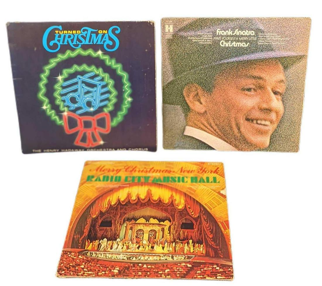 Three Classic Christmas Vinyl LP Records Sinatra (1 of 10)