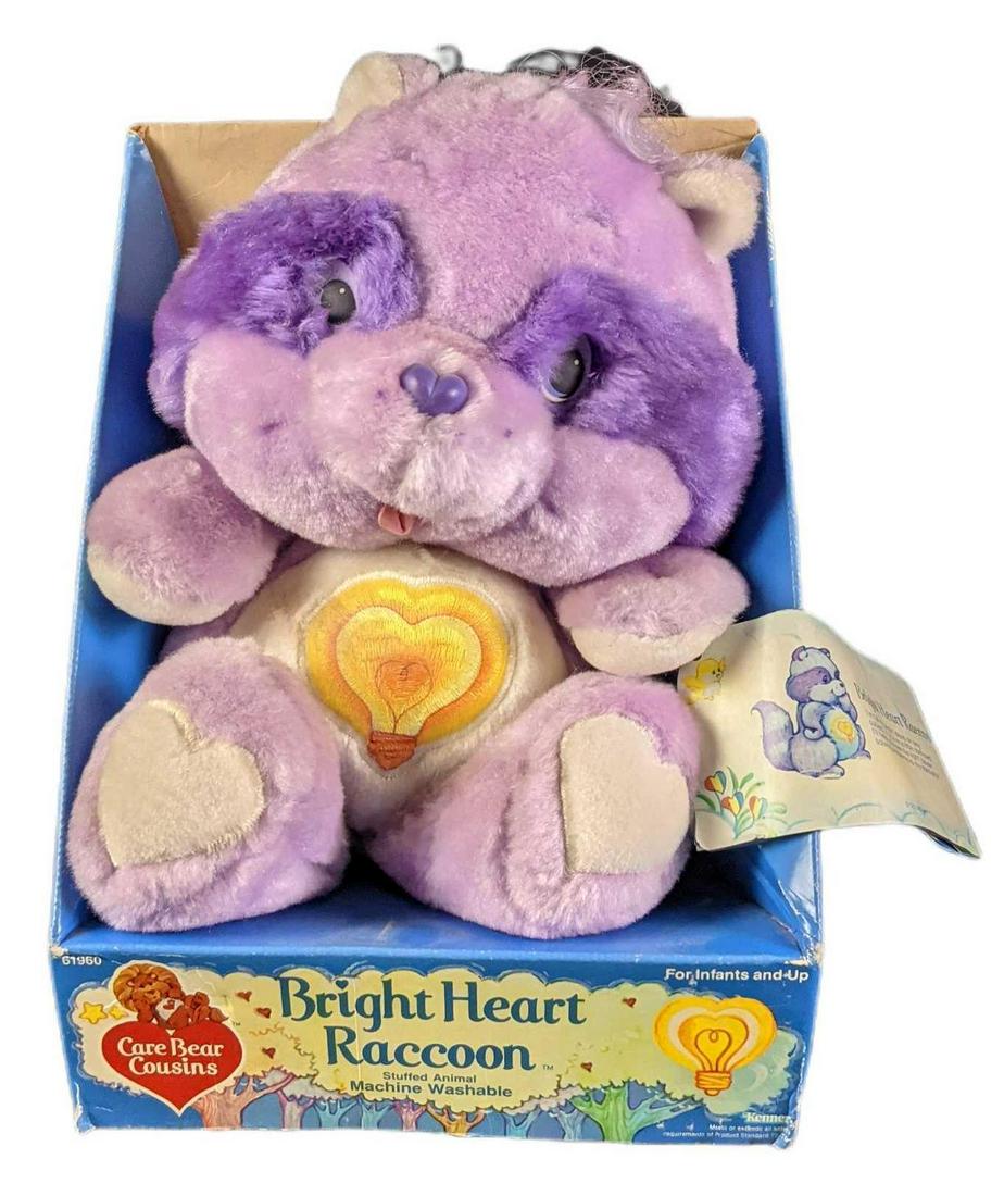 Original 1980s Care Bear Cousin Bright Heart Raccoon (1 of 6)