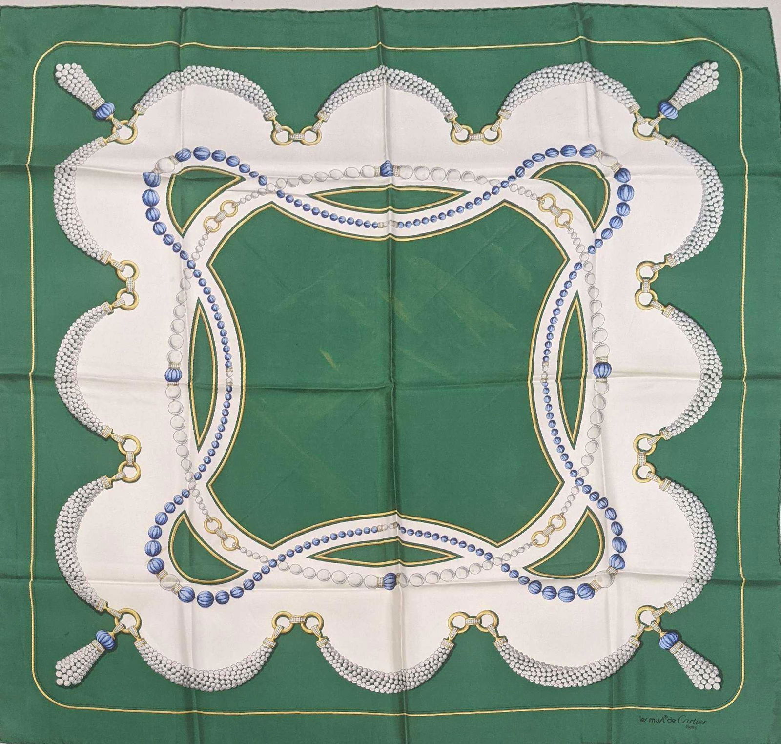 Vintage Cartier Must De Cartier Silk Scarf Necklace (1 of 7)
