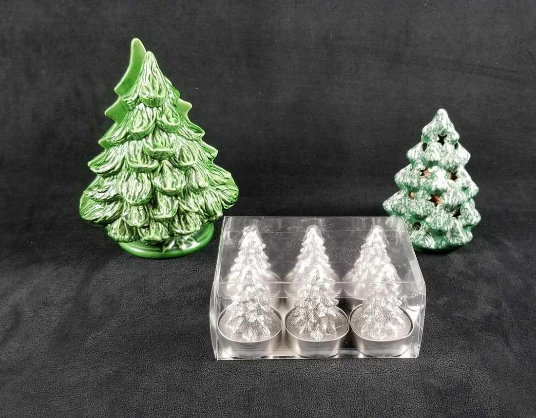 Ceramic Christmas Tree Napkin Stand Potpourri Holder (1 of 10)