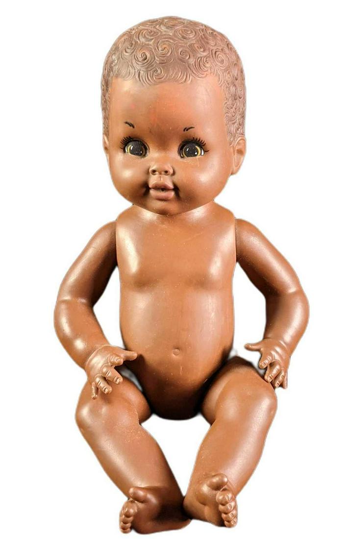 Vintage Shindana Black African American Baby Vinyl Doll (1 of 8)