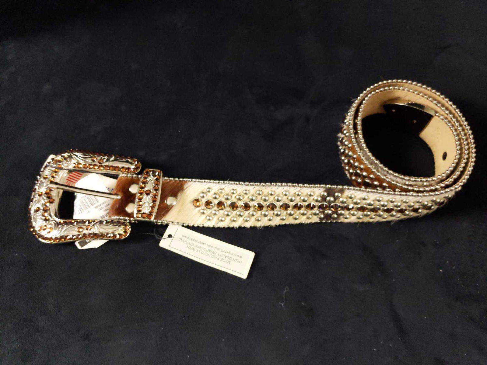 BB Simon White Hair Belt W Swarovski Crystal L (1 of 7)