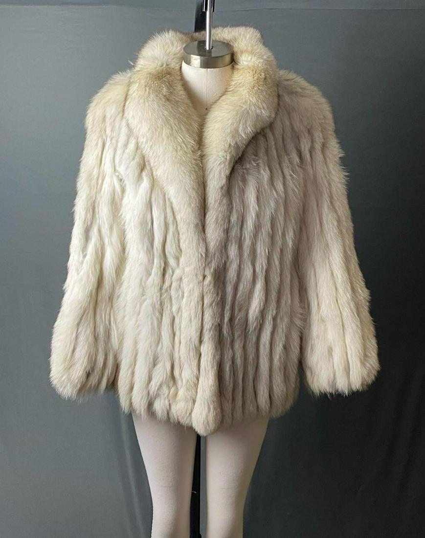 Vintage Saga 3/4 Length Blue Fox Fur Size Small (1 of 13)