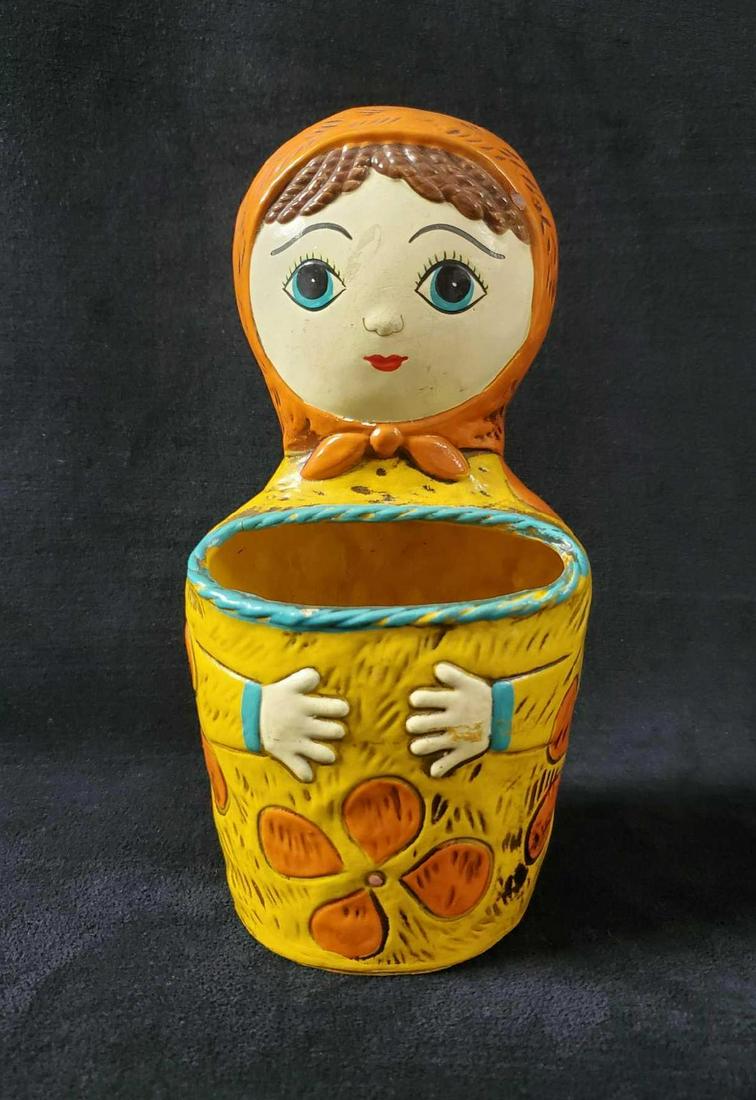 Vintage Hand Painted Babushka Doll Pencil Holder (1 of 8)