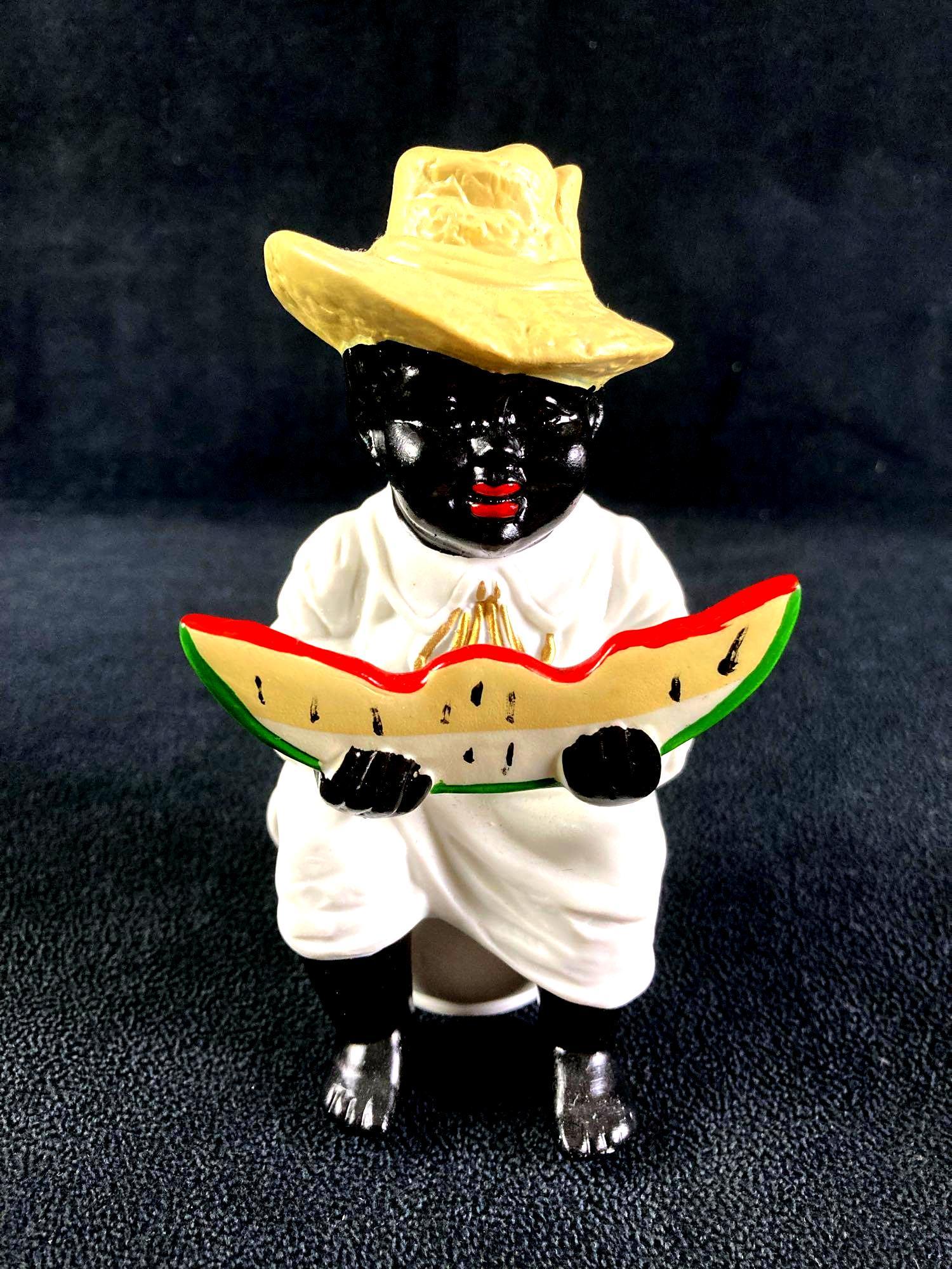 Porcelain African American Boy Eating Watermelon (1 of 4)