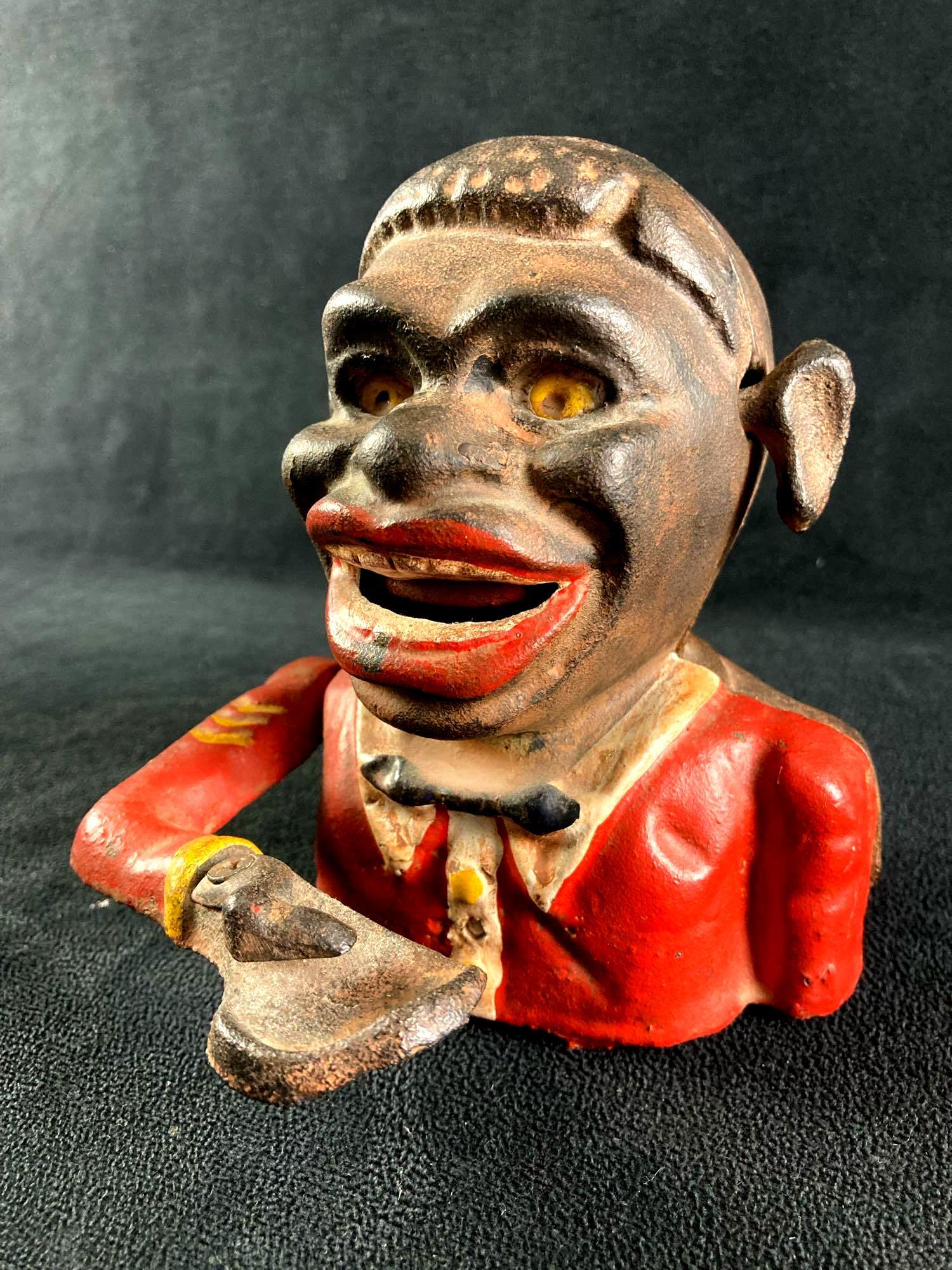 Vintage Cast Iron African American Coin Bank (1 of 4)