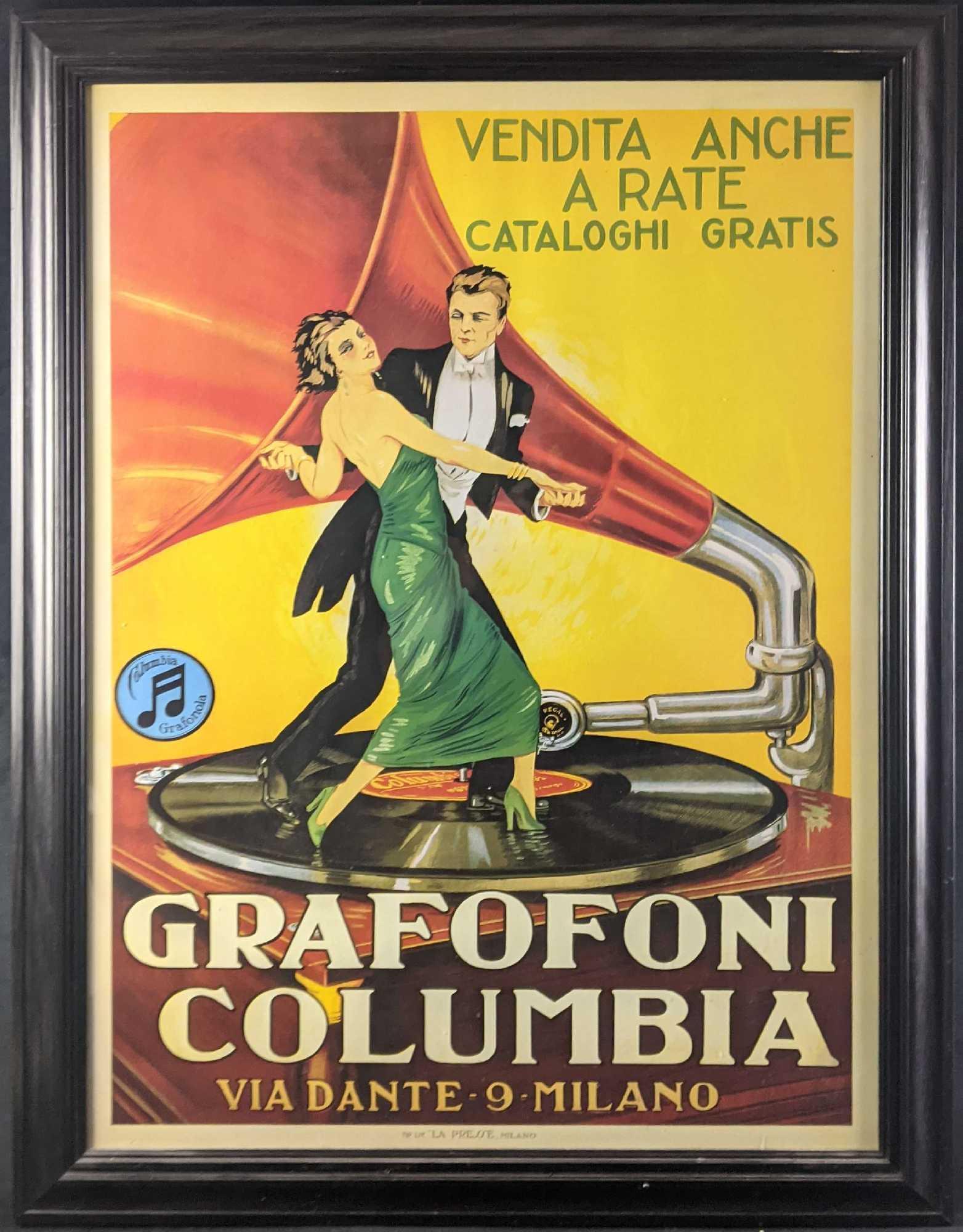 Vintage Advertisement Poster Grafofoni Columbia (1 of 7)