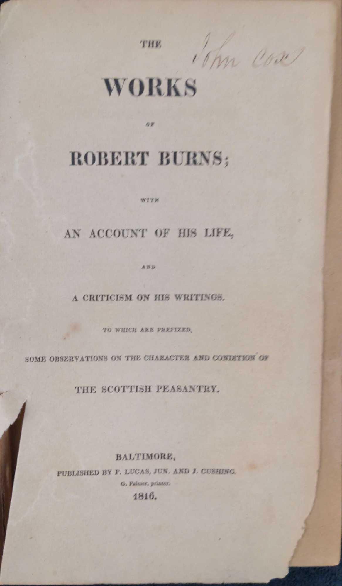 Antique Hardcover Works Of Robert Burns Book (1 of 8)