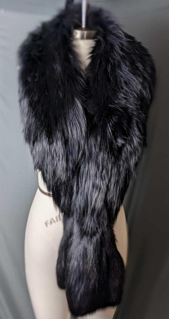 Black Fox Fur Shawl (1 of 6)