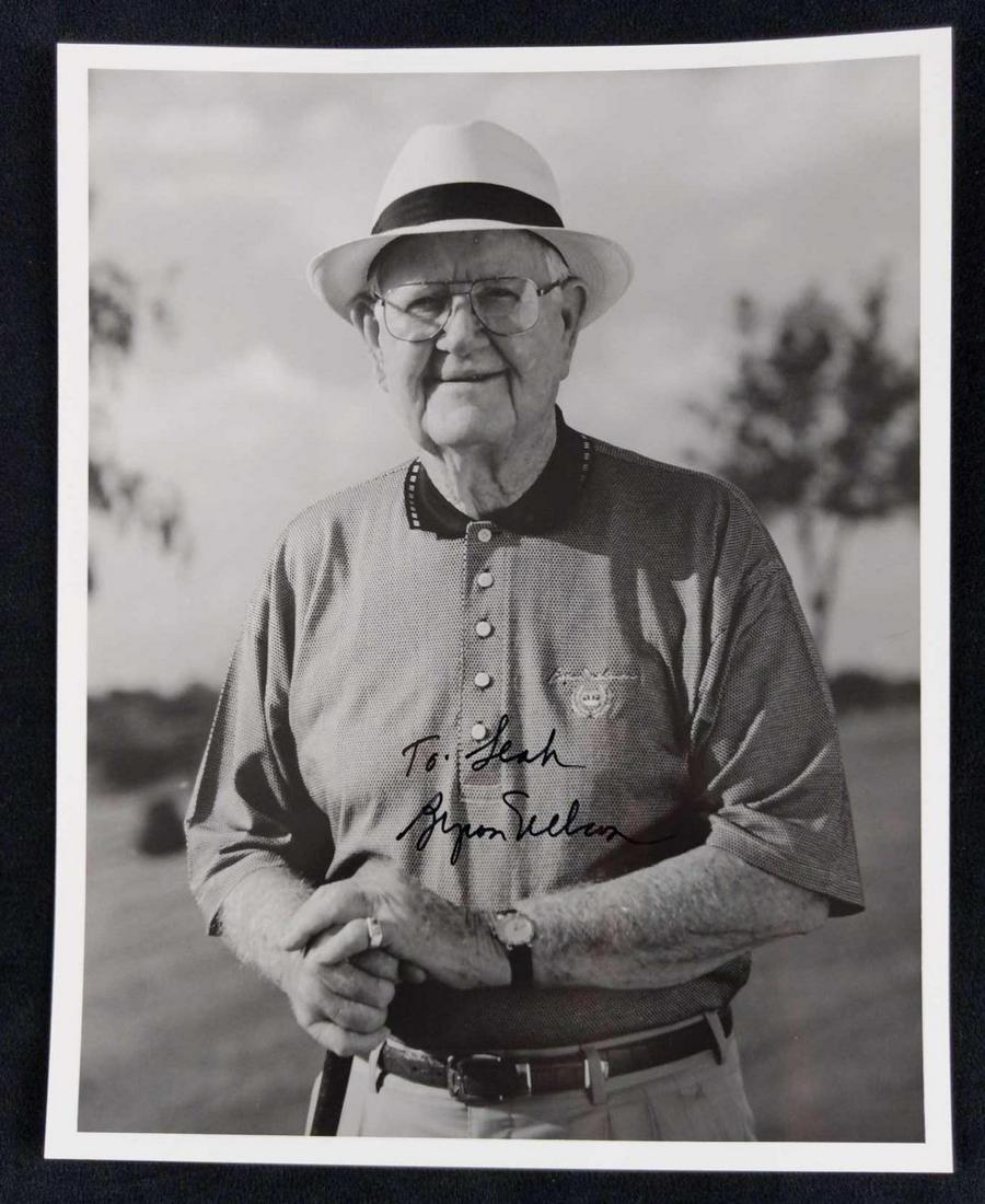 Autographed Byron Nelson Golf Photo And Card (1 of 5)