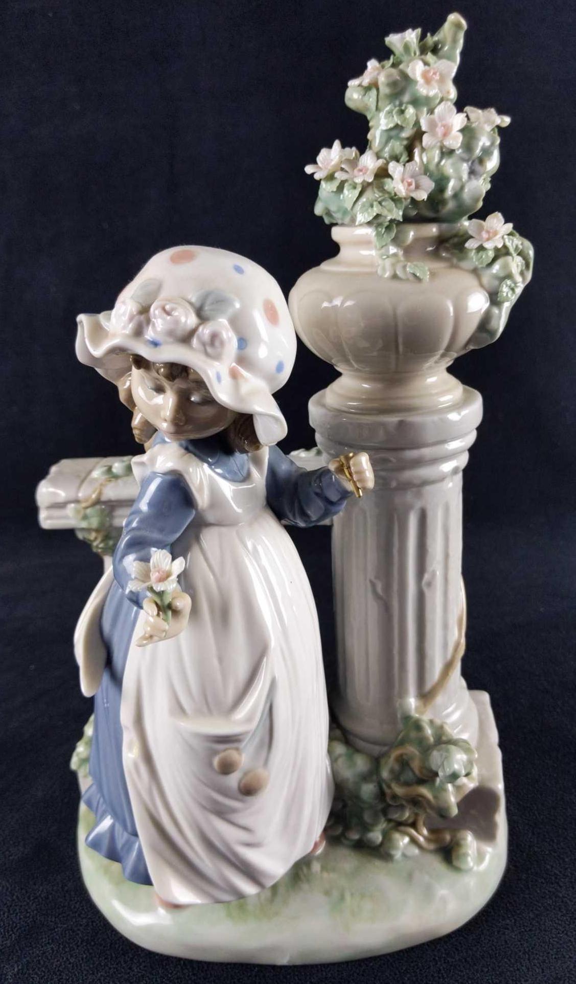 Lladro Glorious Spring Girl With Flowers Pillar (1 of 8)