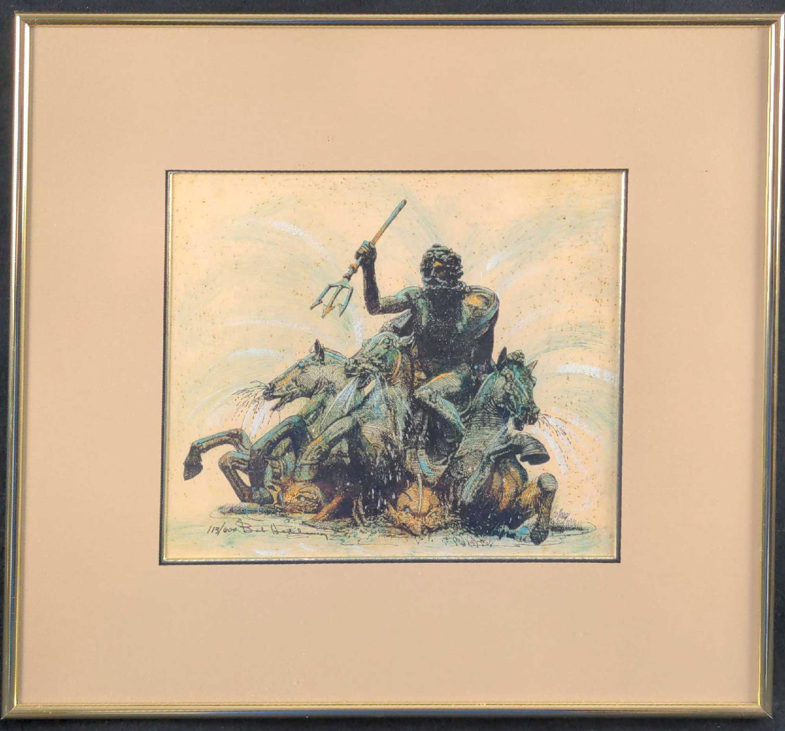 Bob Holloway Framed LE Signed Print Poseidon (1 of 5)