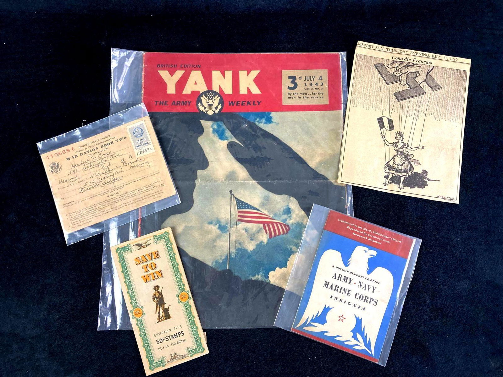 World War II Home Front Lot Yank Magazine, War Ration (1 of 5)