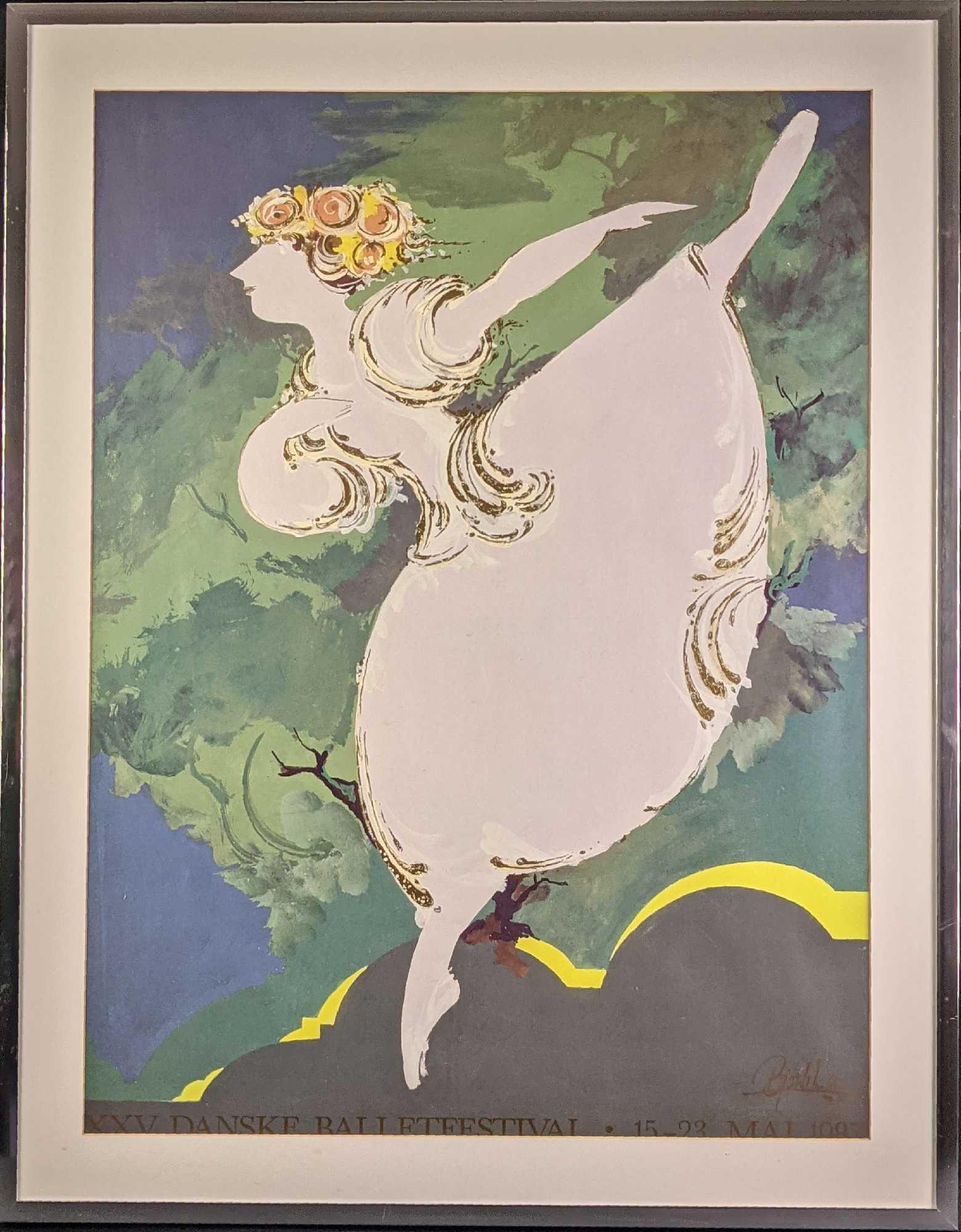 Vintage Framed Danske Ballet Festival 1987 Poster (1 of 5)