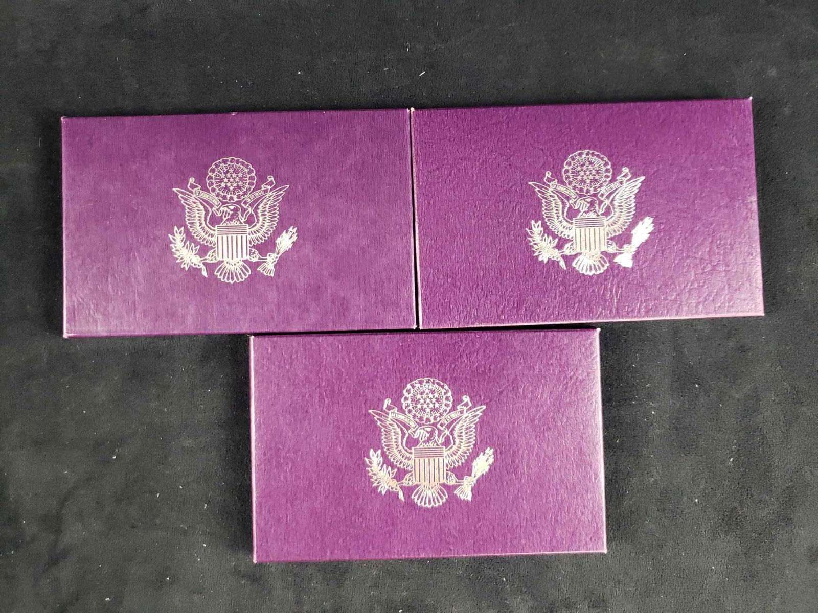 3 United States Mint Proof Sets 1988 1989 1990 D: 3 United States Mint Proof Sets 1988 1989 1990 D. This set of coins is in mint condition. All of the coins are in the original packaging which has never been opened. The lot includes the 1988, 1989 an