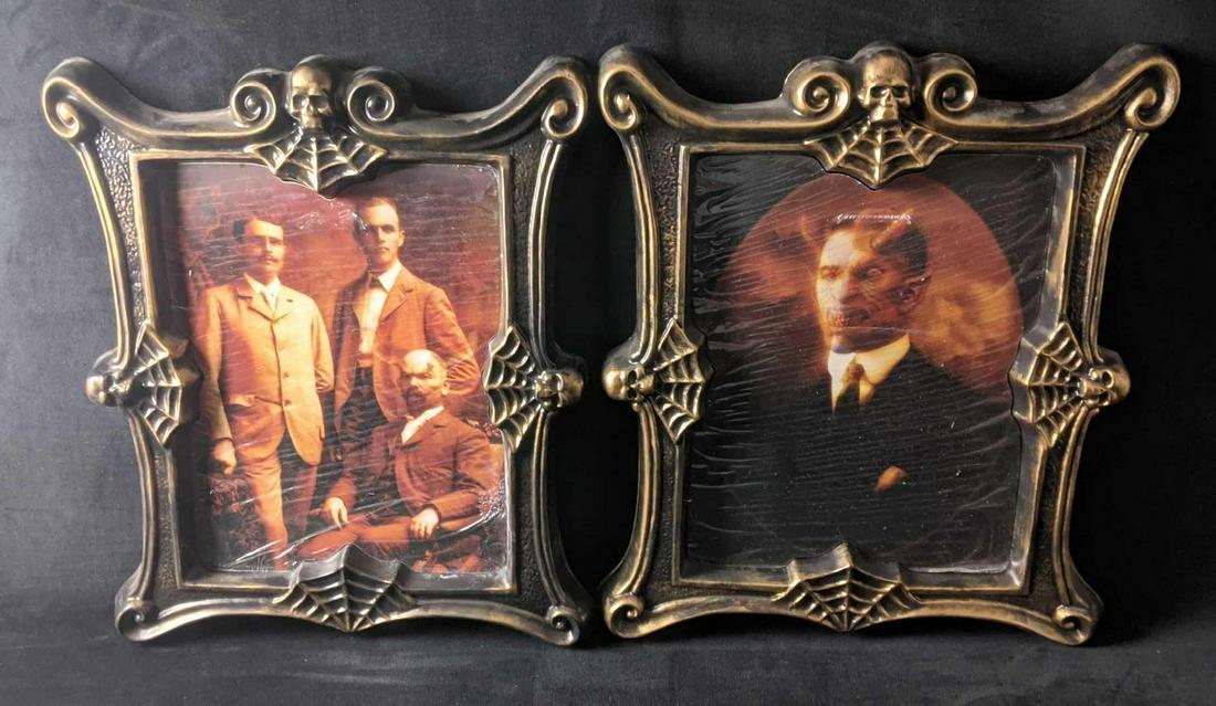 Halloween Decorations GoreTraits Changing Portrait C: Halloween Decorations GoreTraits Changing Portrait C This lot comes with two GoreTraits. These are in good condition, the plastic wrinkles are from the plastic protective layer that is meant to be pee
