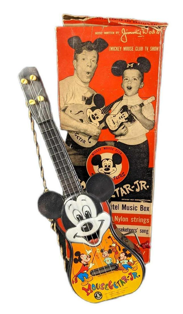 Disney Mattel 1955 Mousegetar Jr Guitar Music Box (1 of 6)
