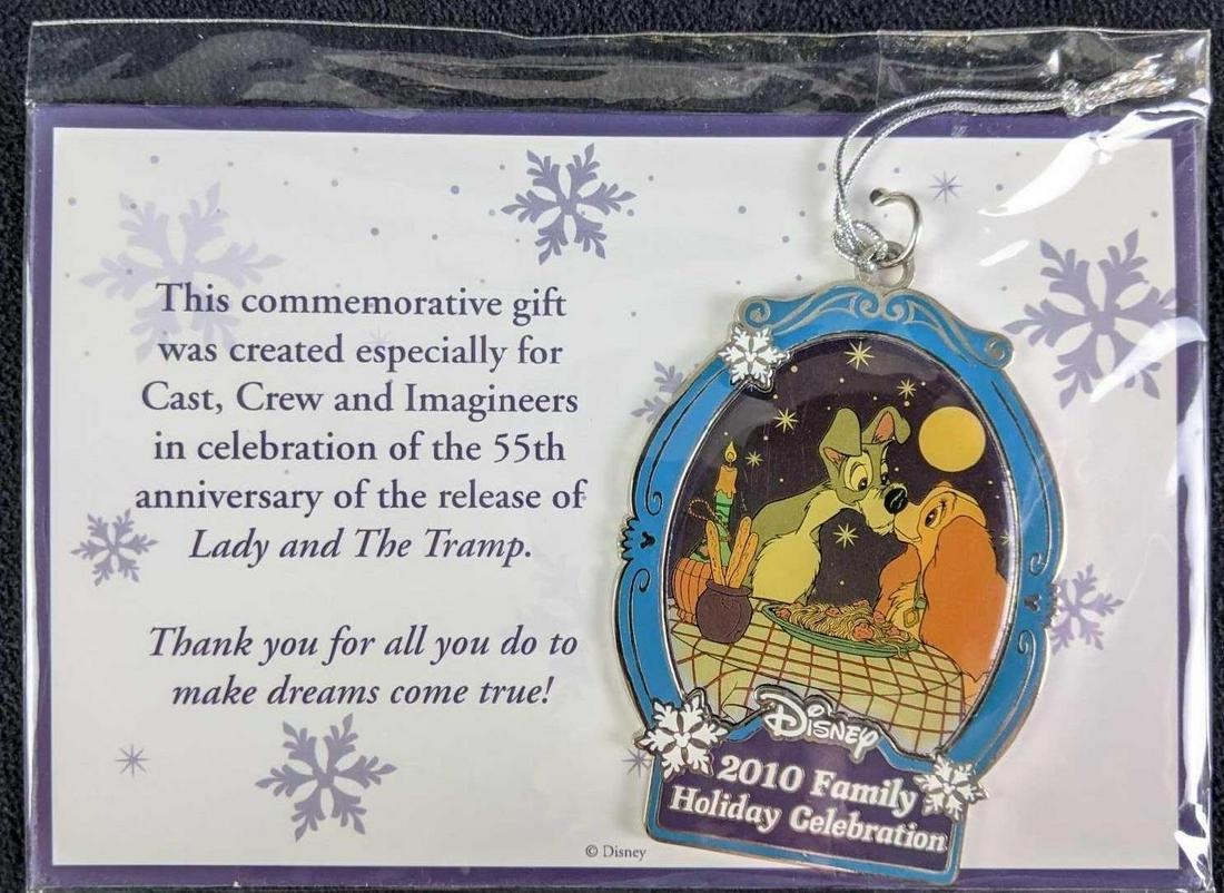 Walt Disney Cast Member Commemorative Ornaments: Walt Disney Cast Member Commemorative Ornaments Alice in Wonderland Land and The Tramp (1) Lady and the Tramp 2010 55th Anniversary Ornament (2) Alice in Wonderland 2011 60th Anniversary Ornament Both