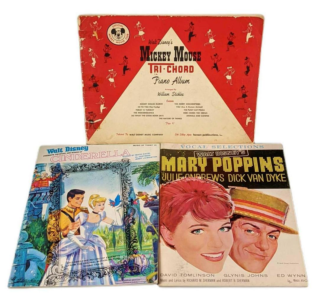 Vintage Disney Sheet Music Mary Poppins Cinderella (1 of 9)