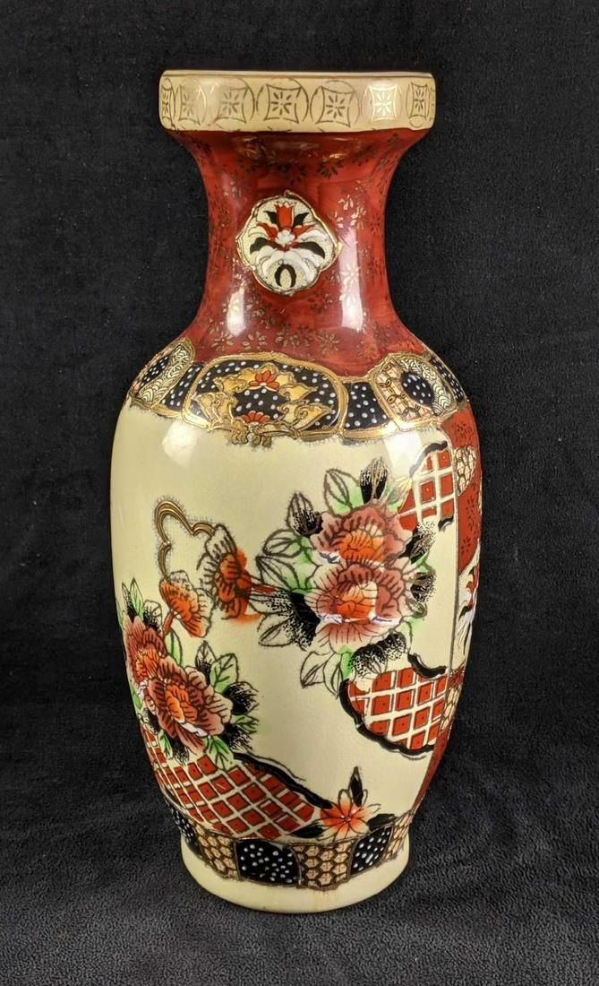Ceramic Chinese Style Painted Vase (1 of 6)